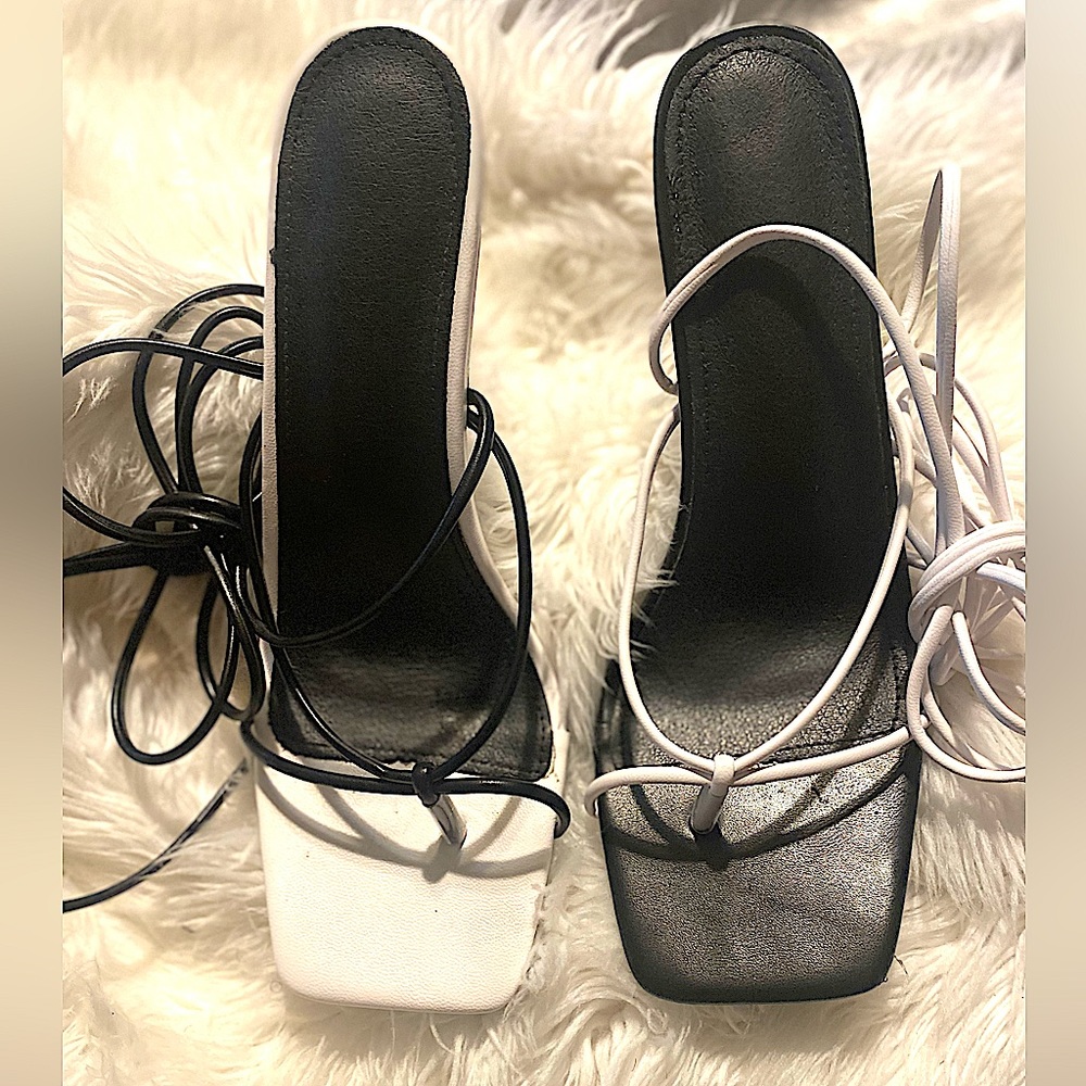 Beautiful Ying Yang Strappy heels